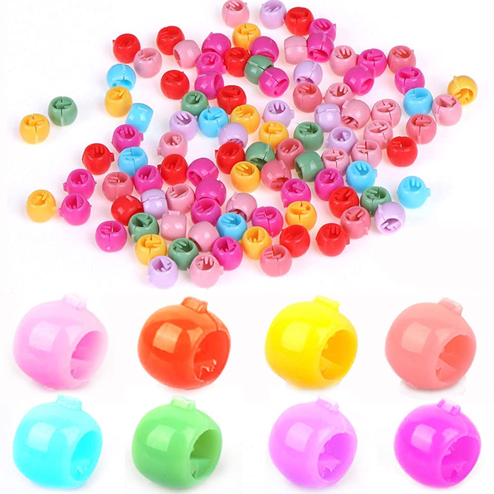 Photo 1 of 200pcs Mini Hair Claw Clips, BetterJonny Candy Color Round Hair Clips Plastic Hair Clamps with Box for Children Girls Women