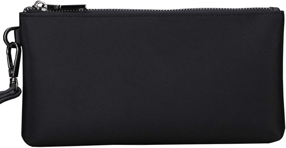 YMXQW Oxford Cloth Men's Clutch, Long Wallet Large Capacity Checkbook Handbag Waterproof Cellphone Clutch Men’s Bag Organiser Multi-functional Business Bag Birthday Present-black 8.7inch