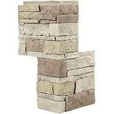 GenStone Faux Stacked Stone Panel 41" x 11.25" in Vanilla Bean Color