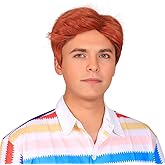 FantaLook Short Brownish Cosplay Wig for Men Halloween Costume