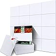 18 Pack White Acoustic Panels 12"X12"X 0.4"Soundproof Wall Panels Wall Decoration Sound Absorbing Panel High-Density Sound Deadening Panels Acoustic Treatment Panel For Home Studio