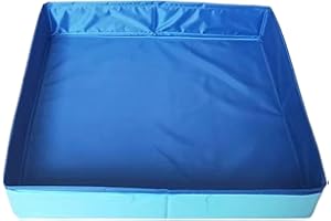 Dog Pool 20x20x3 Inch Foldable PVC Square Small Pool for Pet Kids