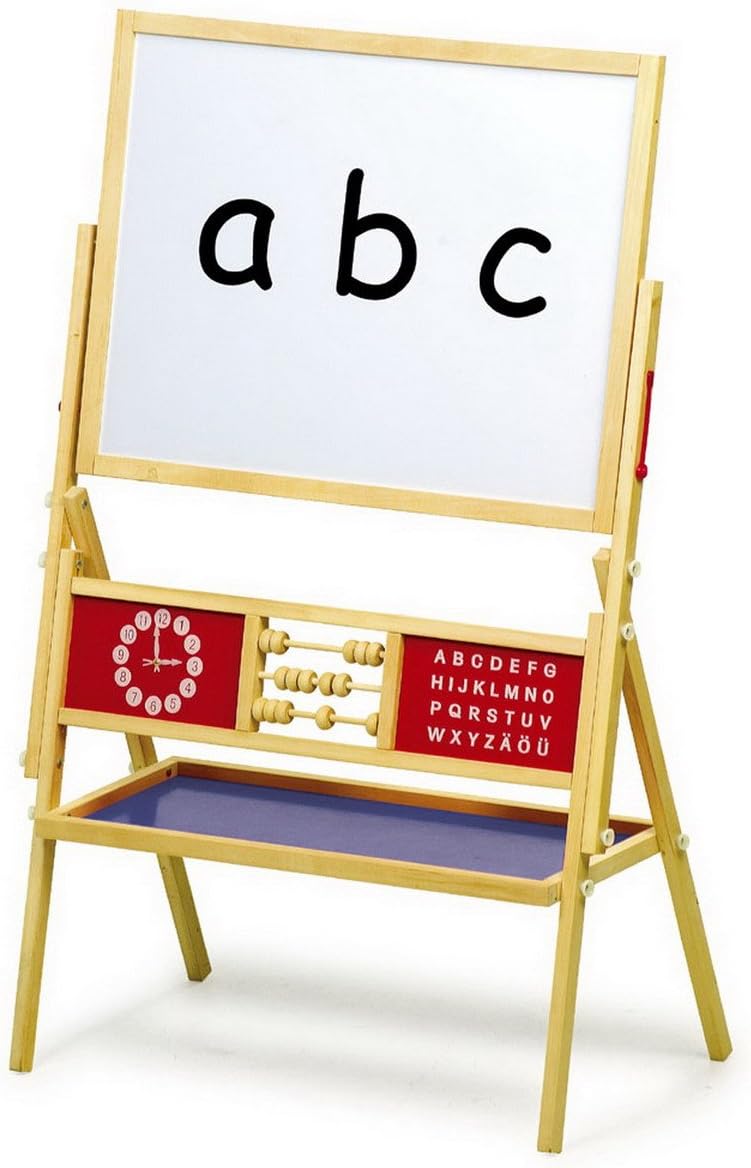 Children's blackboard and whiteboard in one, with clock Amazon.co.uk