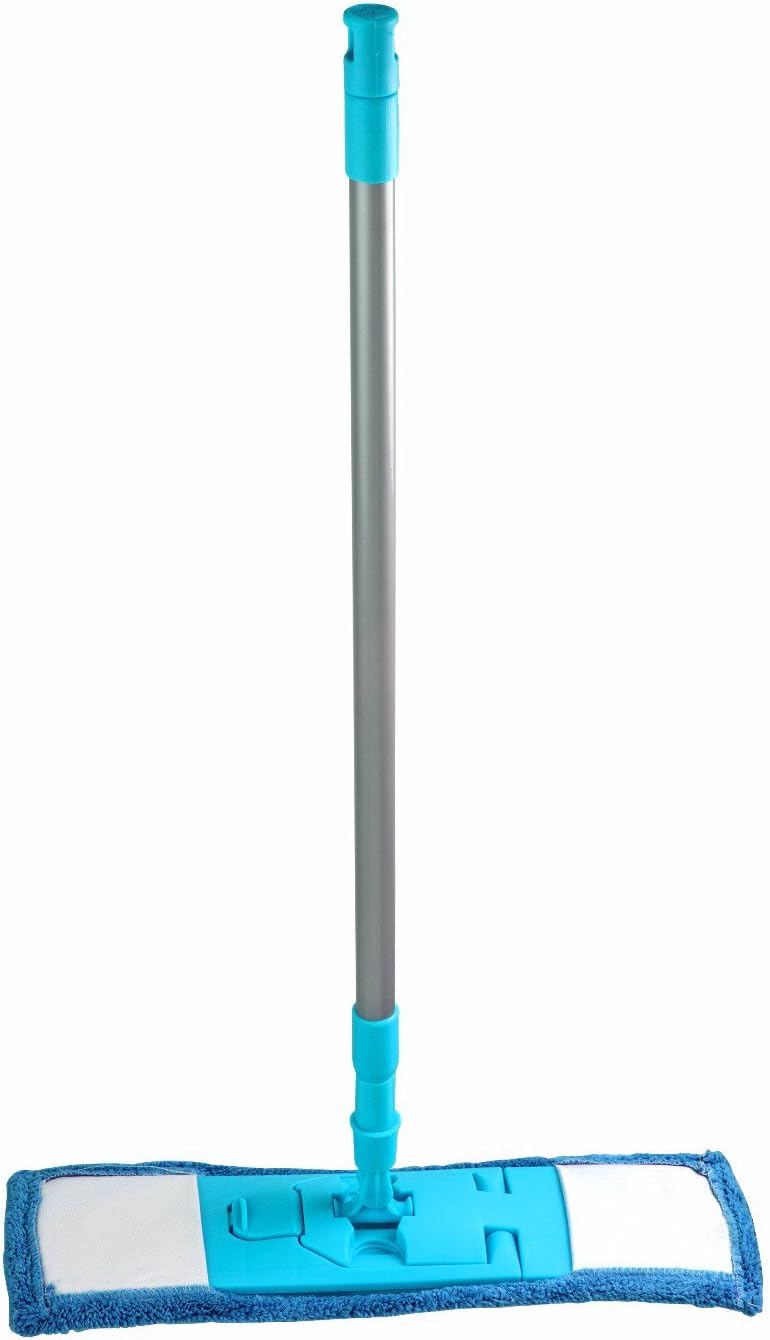 Urbancart Aluminium Jubilant Lifestyle Easy Sweeper Wet and Dry Dual Action Microfiber with 1 Mop Rod and 1 Refill (Blue)