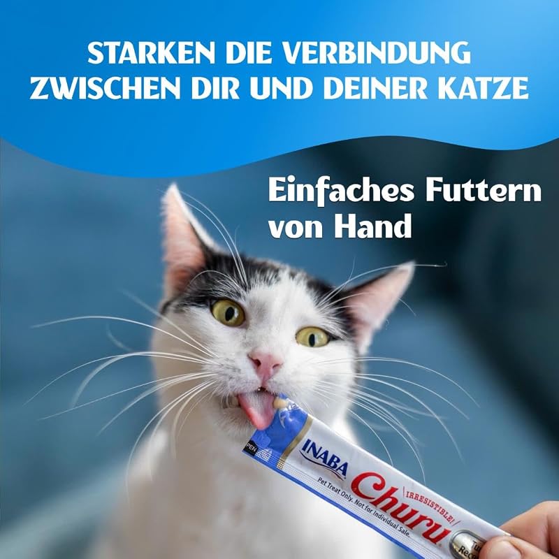 Churu, Katzenleckerlis Creamy Snack, Katzen Schleckies, Huhn 80 x 14g