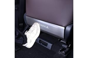 MagicCar Back Seat Protector fit for 2021-2024 Toyota Sienna Accessories-Best Stainless Steel Protection for Automotive interiors from Dirt, Scratches-Protector Back of Seat (Silver)