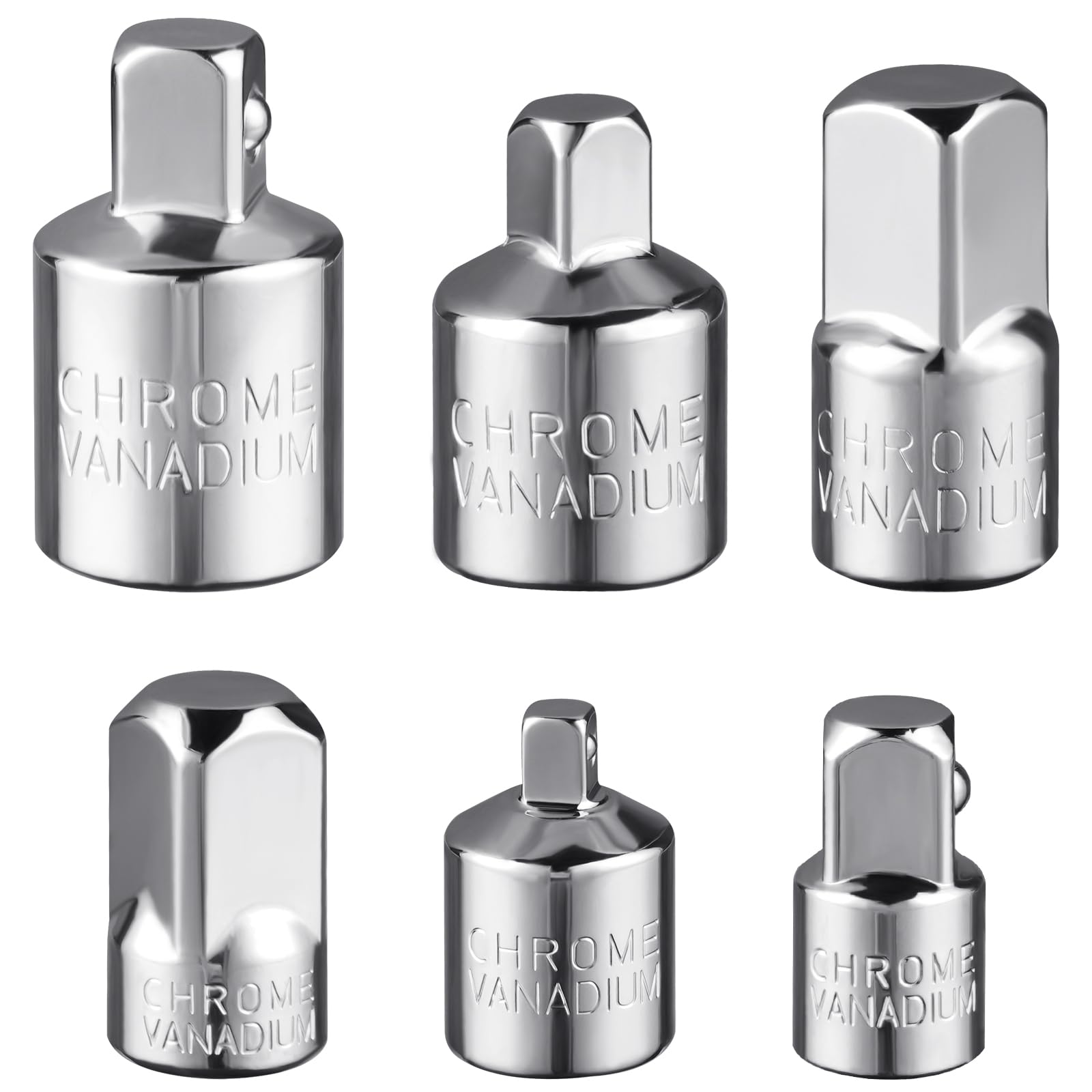 Flintronic Impact Socket Adapter/Reducer, 1/2" Drive Twist Nut Remover, Adapter Set 1/4", 3/8", 1/2" for Nuts, Drills, Wrenches, Ratchets