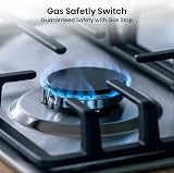 Hisense GM773XF 75cm Gas Hob 5 Burners Wok Ring Easy Clean Stainless Steel view 4