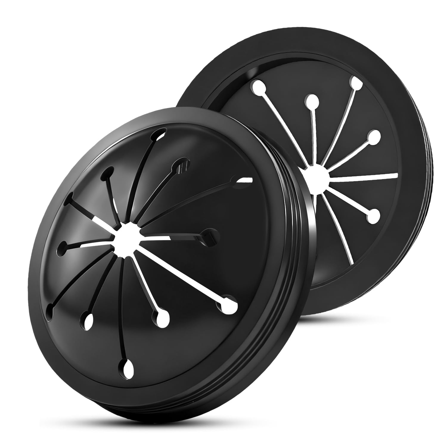 Photo 1 of 2-Pack Garbage Disposal Splash Guard, 3-1/8 Universal Sink Baffle, Splash-Proof Stopper to Prevent Water & Food Splashes, Fits Whirlaway, Waste King, GE Models & Most Standard Units