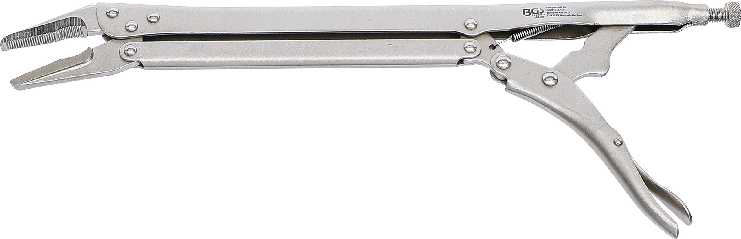 BGS 4496 | Locking Long Nose Grip Pliers | 380 mm