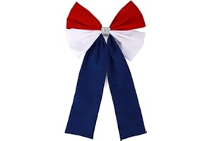 Meseey Patriotic Bows Large Door Bow 36x18 Inches Red White Blue Velvet Ribbon for 4th of July Independence Day Decor,Decorations Bunting Indoor Outdoor Decor and Patriotic Party (36 * 18inch)