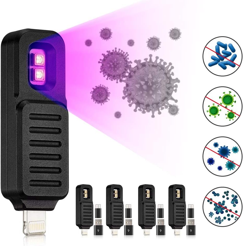 GreenSun UV Light Sterilizer, USB Portable Sanitizer Disinfection UV Germicidal Lamp Anti-Bacterial Rate 99% for Public Place Tableware Car Handlebar