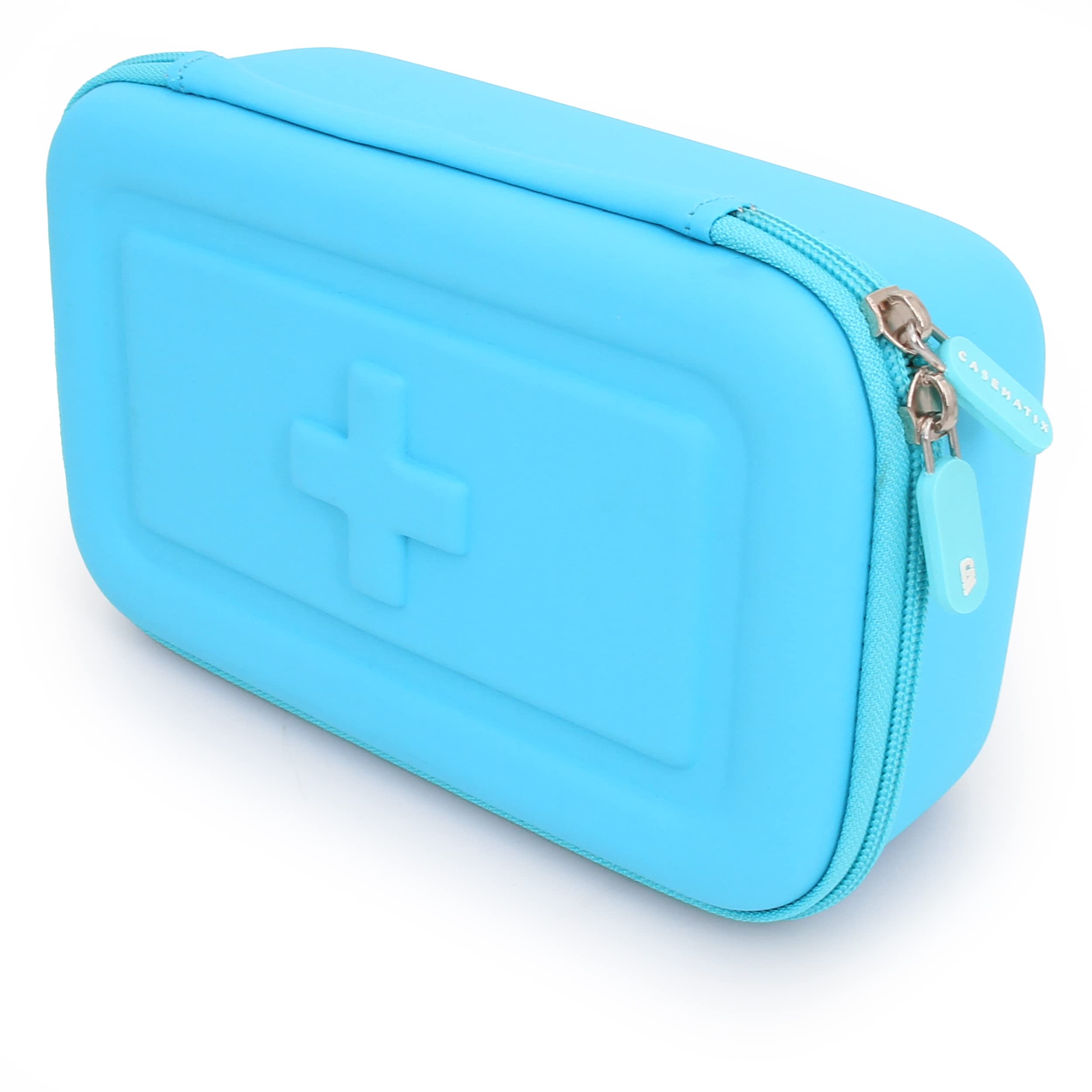 CASEMATIX Travel Case for Asthma Inhaler Spacer with Mask – Inhaler Holder and Storage for Additional Accessories, Portable Protective Case for Asthma & Respiratory Devices