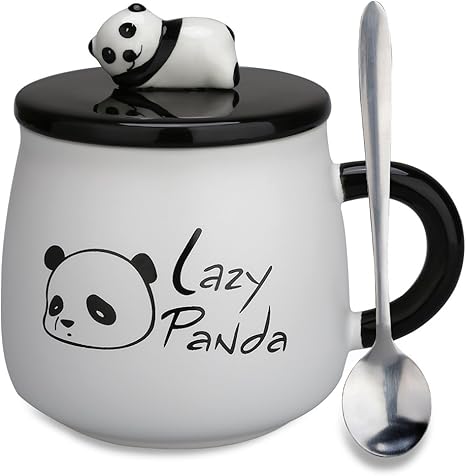 Amazon Co Jp Yinghaitai インハイタイ マグカップ キャラクター パンダカップ コーヒーカップ レイジーパンダ ホーム キッチン