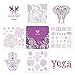 CICI&SISI India Series Acrylic Nail Stamping Printing Plate Manicure Nail Art Decor Image Stamps Plate , 4 Pcs