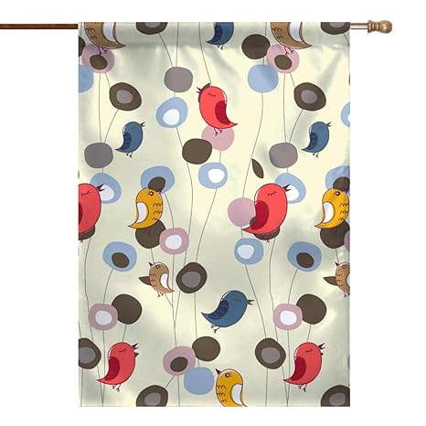 Amazon Com Donna Lamb Cute Bird Large Flag House Flag Vertical