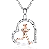 YFN Sports Jewelry Gifts for Women Sterling Silver Softball Baseball Golf Basketball Volleyball Pendant Necklace for Softball Lovers and Fans Jewelry Gifts