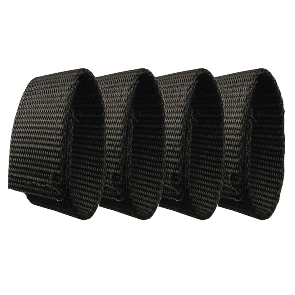Fusion Tactical Military Police Patrol Belt Keeper Adjustment Strap 1.5" Wide/7" Long Set of 4 Black