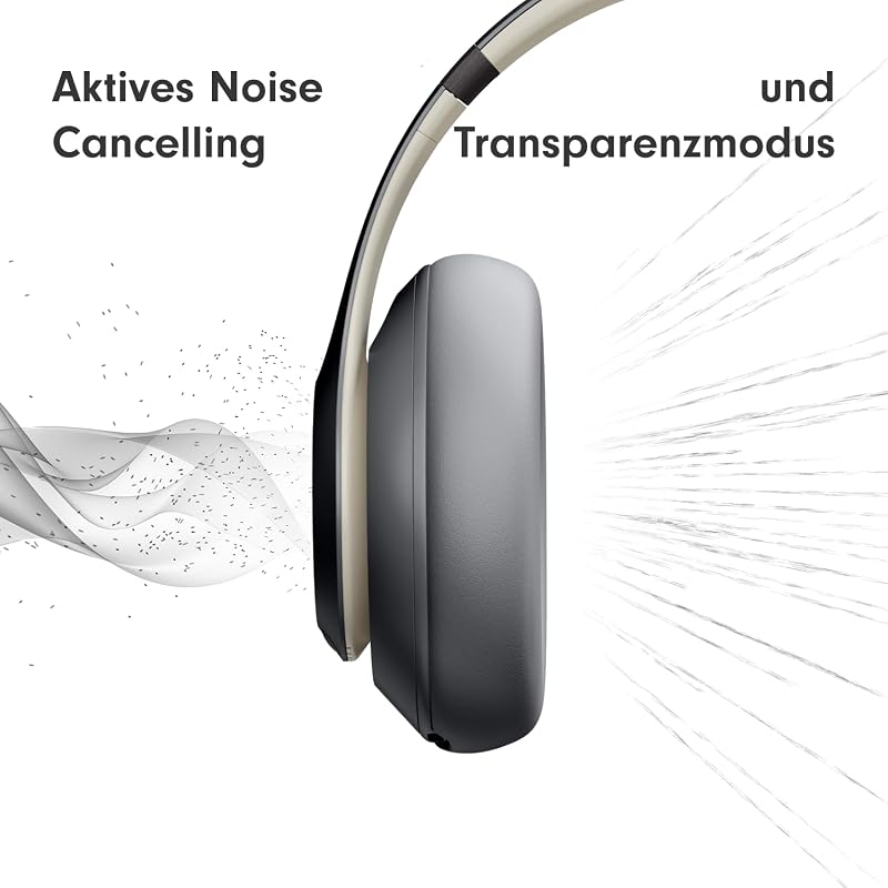 Studio Pro – Komplett Kabellose Bluetooth Noise Cancelling Kopfhörer – Personalisiertes 3D Audio, Apple & Android Kompatibilität – Sandgrau
