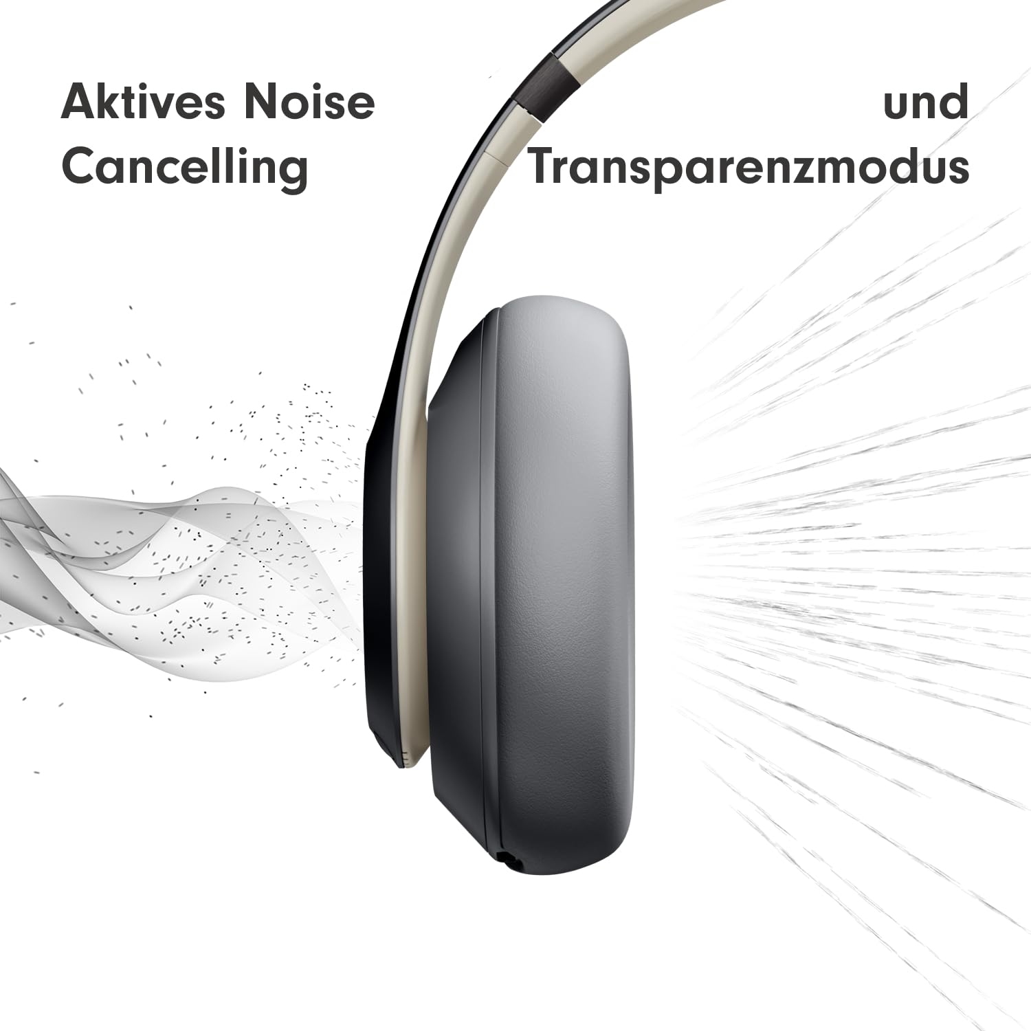 Beats Studio Pro – Komplett Kabellose Bluetooth Noise Cancelling Kopfhörer – Personalisiertes 3D Audio, Apple & Android Kompatibilität – Sandgrau 3