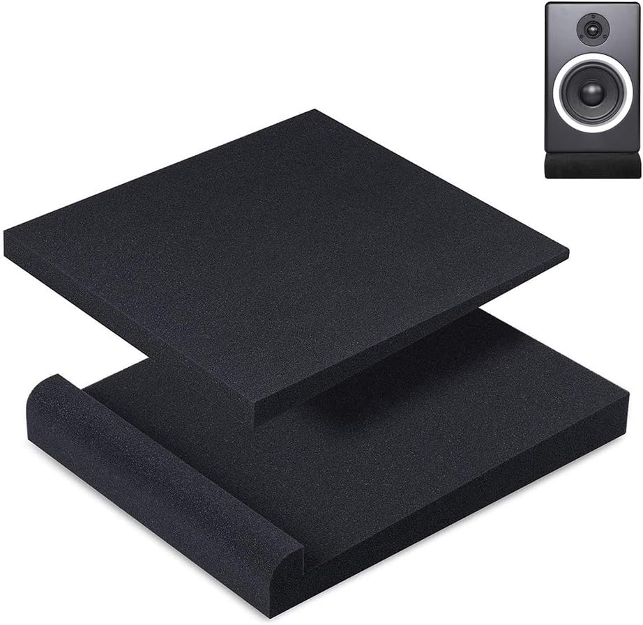 Speaker Pad, Isolation Pads, Studio Monitor Acoustic Isolation Pads, Studio Monitor Speaker Acoustic Foam Shockproof Sound Isolation Pads, High Density Studio Monitor Pads, Speaker Base