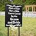 JennyGems Wedding Signs - Pick A Seat Not A Side You're Loved By The Groom and Bride - Wedding Ceremony and Reception Sign for Seating Guests - Wood Wedding Directional Decorations