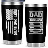 Funny Gifts for Dad, Dad Tumbler for Men Father Husband,Father Day Gifts from Daughter Son Wife ,20 Oz Best Dad Ever Travel Coffee Tumbler & Mug for Birthday Christmas Valentine Thanksgiving (A)