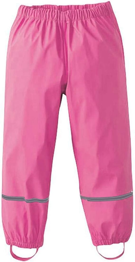 qongui 2 Pack Kids Rain Pants Kids Rain Suit Waterproof Rain Trousers
