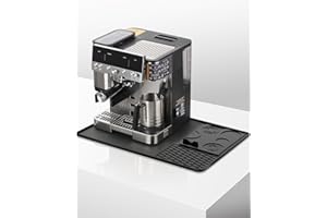 TIGA Silicone Coffee Maker Mat for Ninja Luxe Espresso Coffee Machine ES601/ES701 & Most Home Espresso Machines - 23"x15" Large Anti-Slip Heat-Resistant Bar Mat - Accessories for Ninja Luxe Cafe