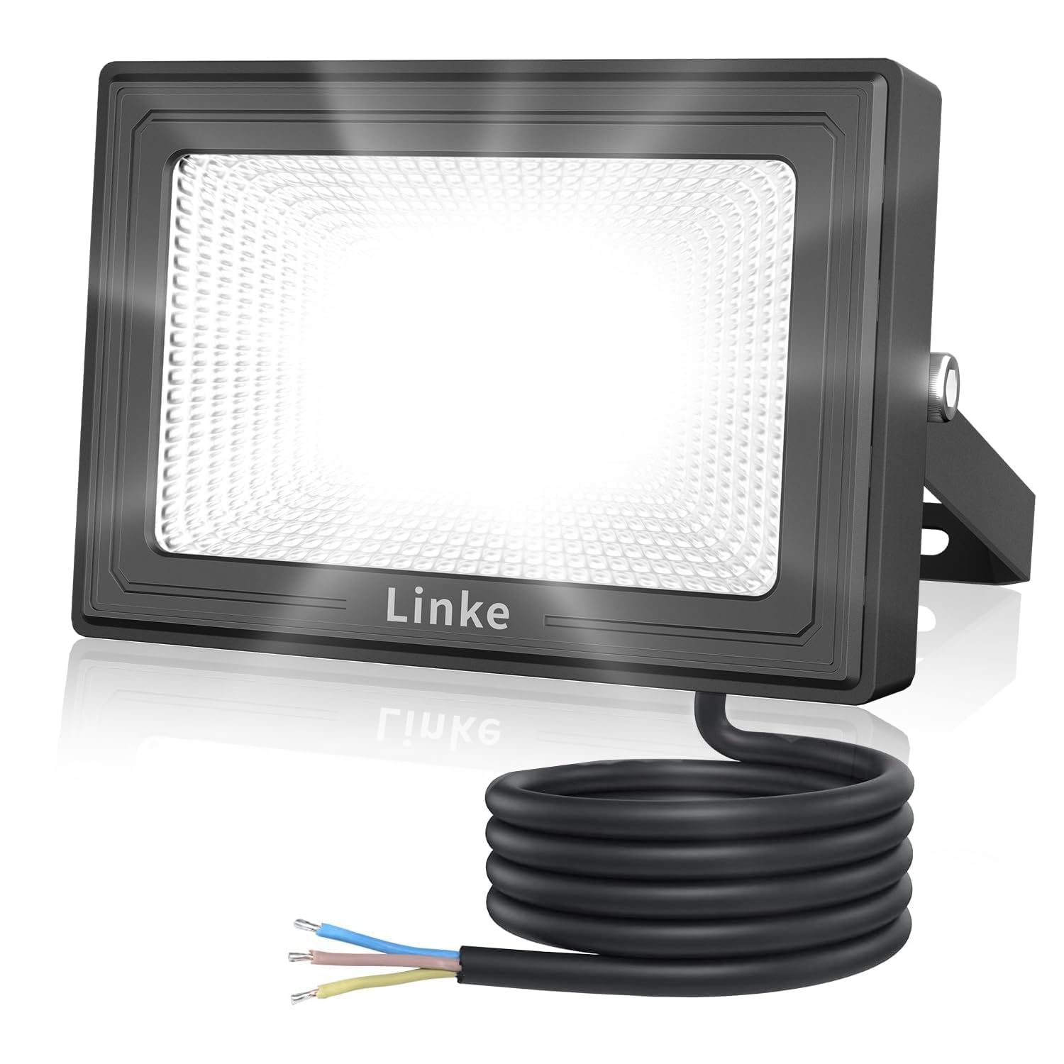Linke 60W LED Floodlight Outdoor, 5200LM LED Security Light, Super Bright Work Light 6500K Daylight White, IP66 Waterproof Outdoor Lights for Garden, Porch, Backyard, Garage & Warehouse