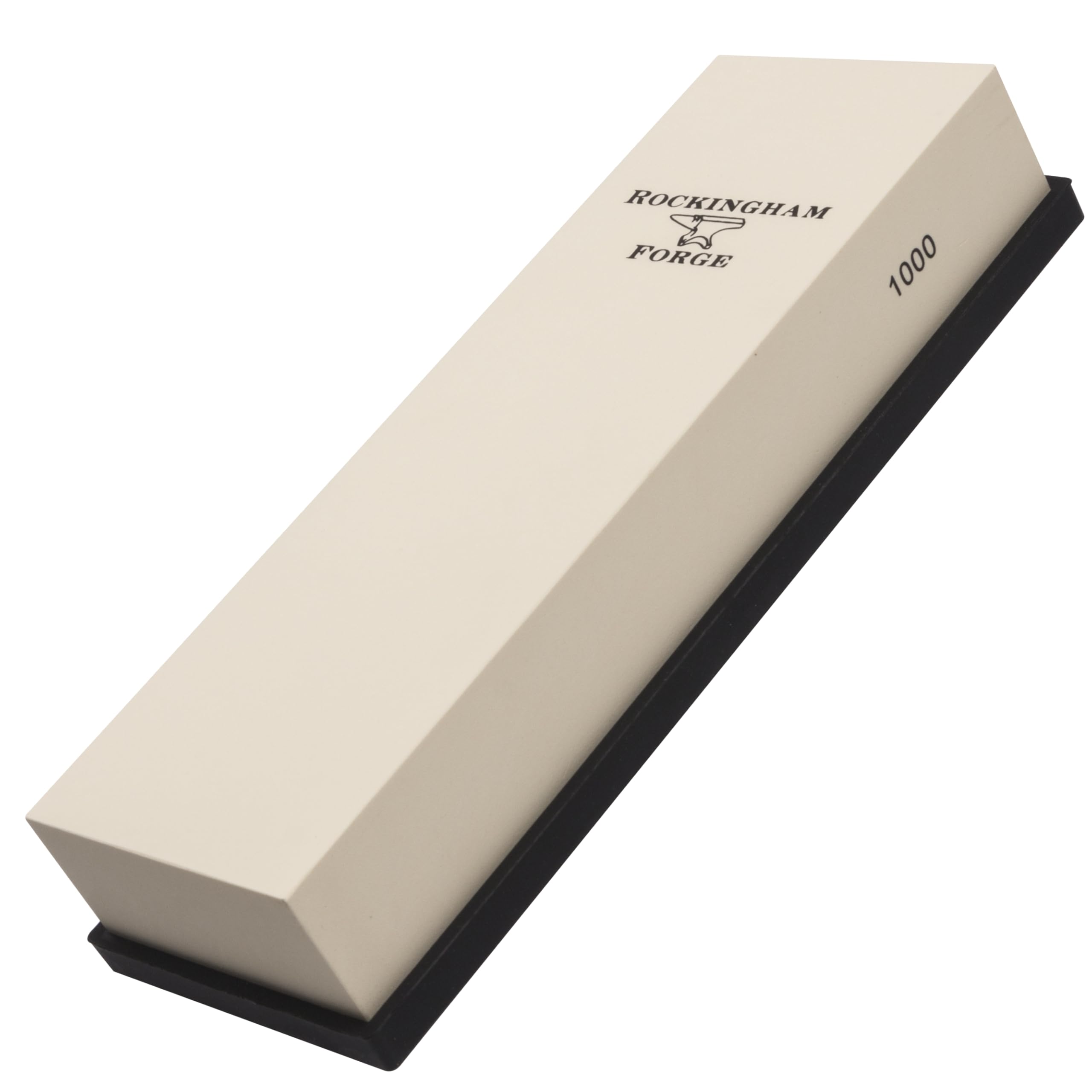 Rockingham Forge SUPERSHARP PRO Whetstone, Medium 1000 Grit - Professional Knife Sharpening Stone with Non-Slip Base, 24x8x4cm – Durable Wider & Thicker Kitchen Knife Sharpener for Regular use