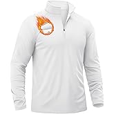 TACVASEN Men's Quarter Zip Pullover Fleece Lined Thermal Long Sleeve Golf Shirt 1/4 Zip Warm Winter Sweatshirts