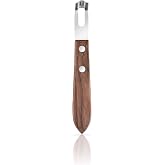 Viski Channel Knife, Citrus Zester and Orange Peeler Tool, Walnut Wood and Stainless Steel Bar Tool for Cocktail Garnishes, Perfect for Home Bars, Craft Cocktails and Bartender Gifts, Set of 1