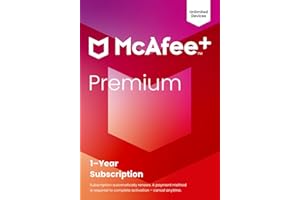 McAfee+ Premium Individual Unlimited Devices | AntiVirus Software 2026 for Windows PC & Mac, AI Scam Detection, VPN, Data Removal, Identity Monitoring |1-Year Subscription with Auto-Renewal | Key Card