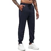 COOFANDY Men's Joggers Drawstring Jogger Sweatpants with Zipper Pockets Lightweight Slim Fit Athletic Track Pants