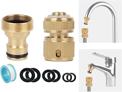 HONGCI Brass Indoor Mixer Tap Hose Connector 22mm to 24mm Adapter