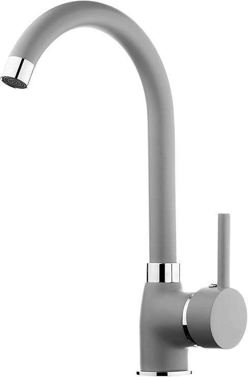 Wasserhahn Kuche Kuchenarmatur Spultischarmatur Mischbatterie 360 Drehbar Einhebelmischer Armatur Fur Spule Von Primagran Grau Amazon De Baumarkt