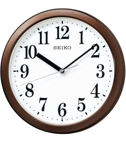Amazon.com: Seiko Clock KX260B Wall Clock, Radio, Dark Brown Wood