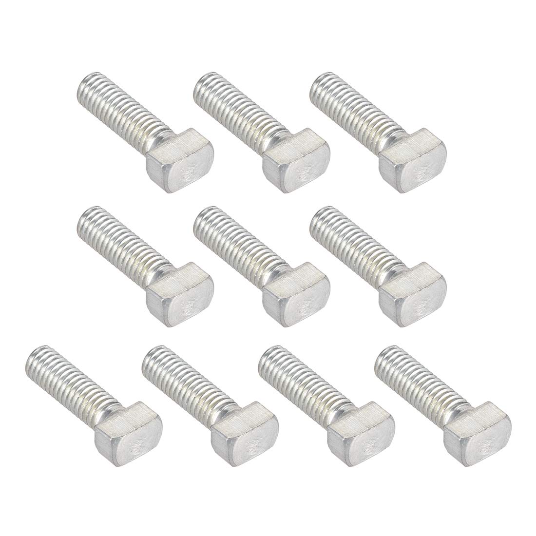 sourcing map M6 x 16mm T-Slot Drop-in Stud Screw Bolt Carbon Steel ISO 30 Series 10pcs