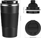 YINJOYI Travel Mug 510ml Stainless Steel Vacuum Insulated Pink view 4