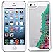 Yoption Transparent Plastic 3D Glitter Quicksand and Star Liquid Case for Apple iPhone 5 5S SE