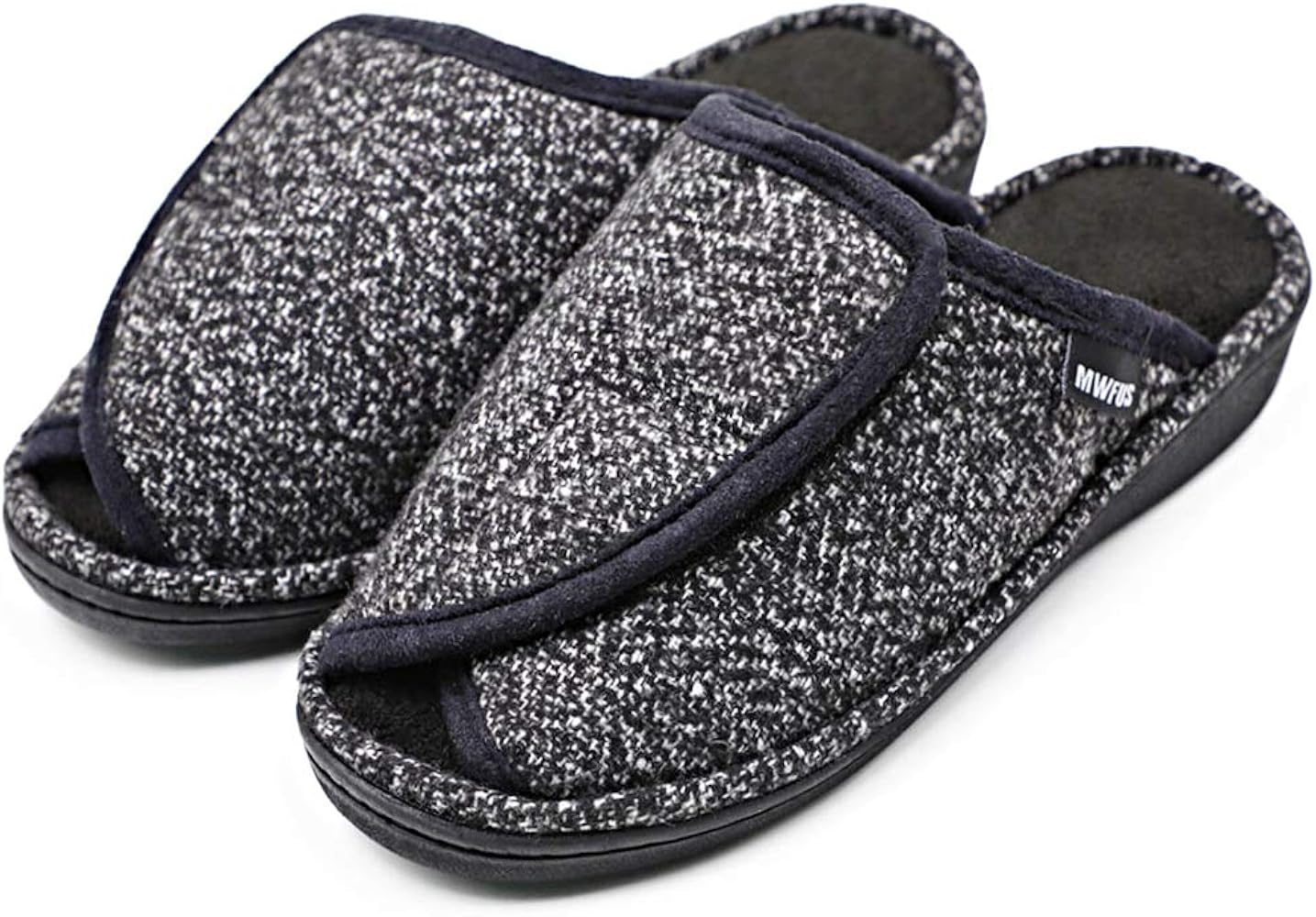 velcro open toe slippers for elderly