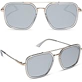 DIFF Jordan Designer Oversized Navigator Sunglasses for Women | 100% UVA/UVB Protection | Solid Frames