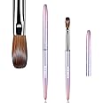 heemeei Kolinsky Acrylic Nail Brush Size 12- Nail Brushes for Acrylic Application - Acrylic Powder Brush for Nail Art - Nail Acrylic Brush for Professional Manicure DIY Extension Home Salon (12#)………