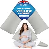 Rohi Orthopaedic V Pillow with Pillowcase Anti Allergy Neck Back Support 70x30
