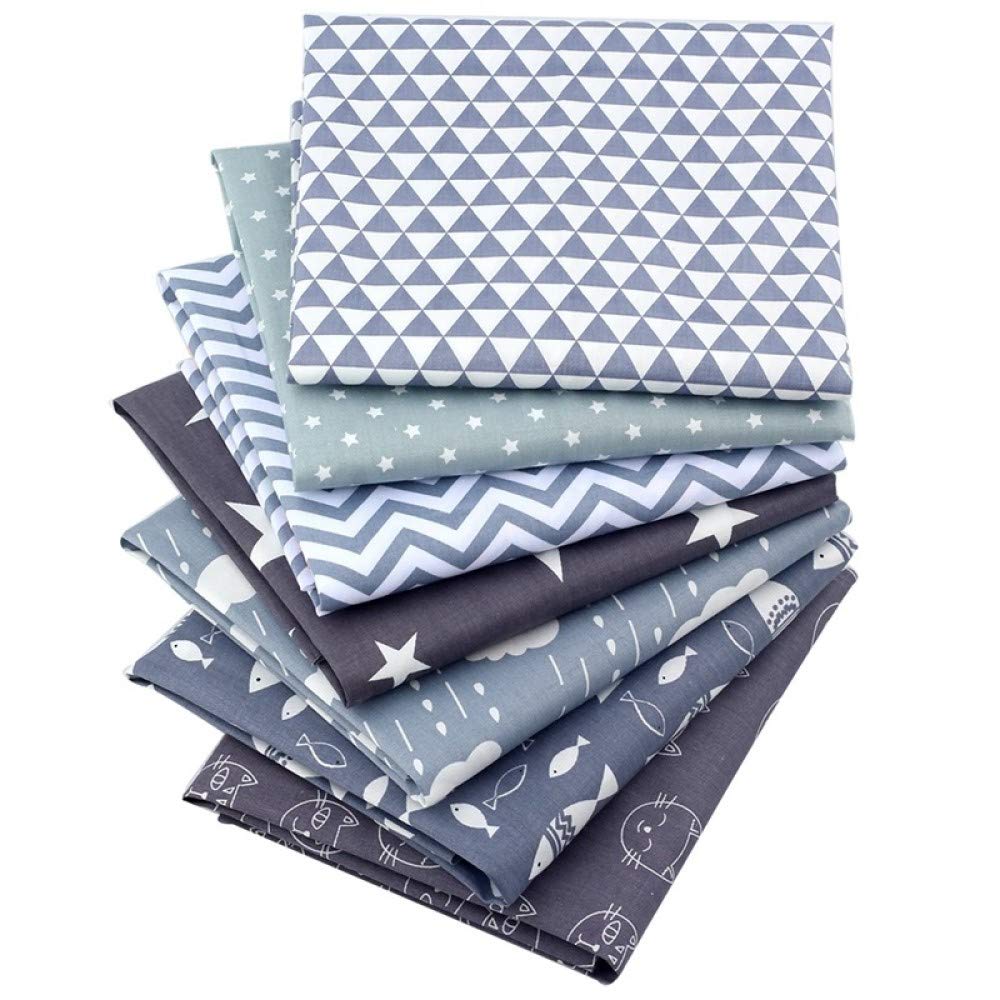 Aubliss 50pcs 100% Cotton Fabric Bundle 10