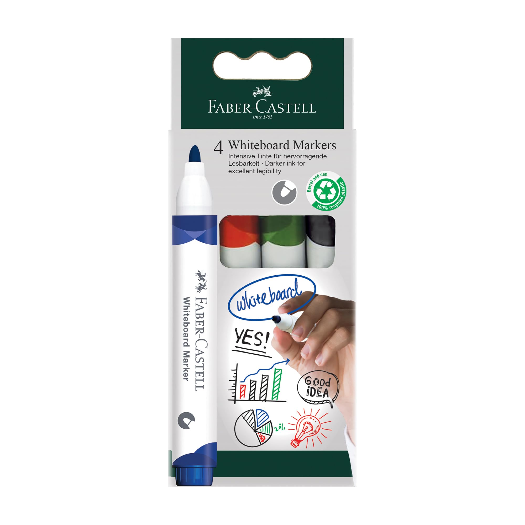 Faber-Castell Whiteboard Marker W20 assorted set of 4