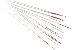 The Beadsmith ColorEYES Beading Needles, Size 12, 1 Pack (25 Needles), Red Colored Tip for Easy Identification of Size, Use f