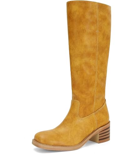 Amazon.com | HEIFIN Banana Knee High Riding Boots for Women