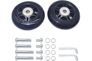 YONGXUAN Mute Wear-resistant Luggage Suitcase Wheels Roller Skating Wheels Replacement Kit Outer Diameter 70mm Bearing Hole Diameter 8mm